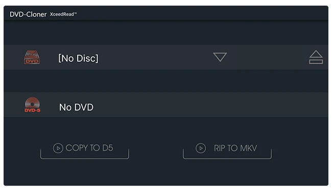 Movie complete copy with AI enhancement, Full 1:1 DVD disc copy, Movie-only copy, Split copy and Movie customized copy powered by XceedRead™.